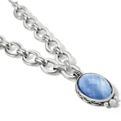 Blue Moon Short Necklace -Jewelry&Accessories Sales blue moon short necklace silver blue 2