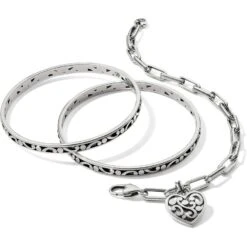 Contempo Heart Link Bracelet -Jewelry&Accessories Sales contempo heart link bracelet silver 2
