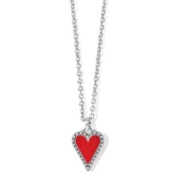 Dazzling Love Petite Necklace -Jewelry&Accessories Sales dazzling love petite necklace silver red 0