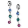 Elora Gems Dots Post Drop Earrings -Jewelry&Accessories Sales elora gems dots post drop earrings silver multi 0