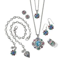 Elora Gems Large Palette Pendant -Jewelry&Accessories Sales elora gems large palette pendant silver multi 2