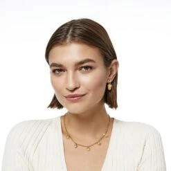 Esprit Heart Station Necklace -Jewelry&Accessories Sales esprit heart station necklace gold 4