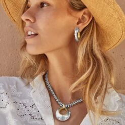 Ferrara Entrata Large Necklace -Jewelry&Accessories Sales ferrara entrata large necklace silver gold 4