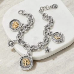 Ferrara Virtue Charm Bracelet -Jewelry&Accessories Sales ferrara virtue charm bracelet silver gold 2 cb377df9 3f21 4eb8 a616 8a85bf88c034
