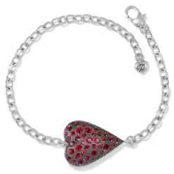 Glisten Heart Bracelet 11 Glisten Heart Bracelet -Jewelry&Accessories Sales glisten heart bracelet silver red 0