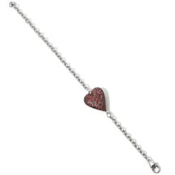 Glisten Heart Bracelet 12 Glisten Heart Bracelet -Jewelry&Accessories Sales glisten heart bracelet silver red 1