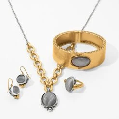 Golden Moon Hinged Bangle -Jewelry&Accessories Sales golden moon hinged bangle brushed gold 2