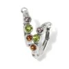 Halo Gems Trio Hoop Earrings -Jewelry&Accessories Sales halo gems trio hoop earrings silver multi 0
