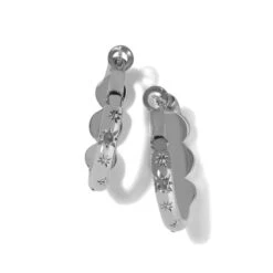 Halo Gems Trio Hoop Earrings -Jewelry&Accessories Sales halo gems trio hoop earrings silver multi 1
