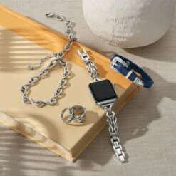 Interlok Harmony Watch Band -Jewelry&Accessories Sales interlok harmony watch band silver 2