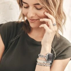 Interlok Harmony Watch Band -Jewelry&Accessories Sales interlok harmony watch band silver 3