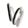 Interlok Noir Heirloom Hoop Earrings -Jewelry&Accessories Sales interlok noir heirloom hoop earrings silver black 0