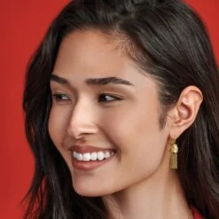 Meridian Zenith Tassel French Wire Earrings -Jewelry&Accessories Sales meridian zenith tassel french wire earrings gold 1