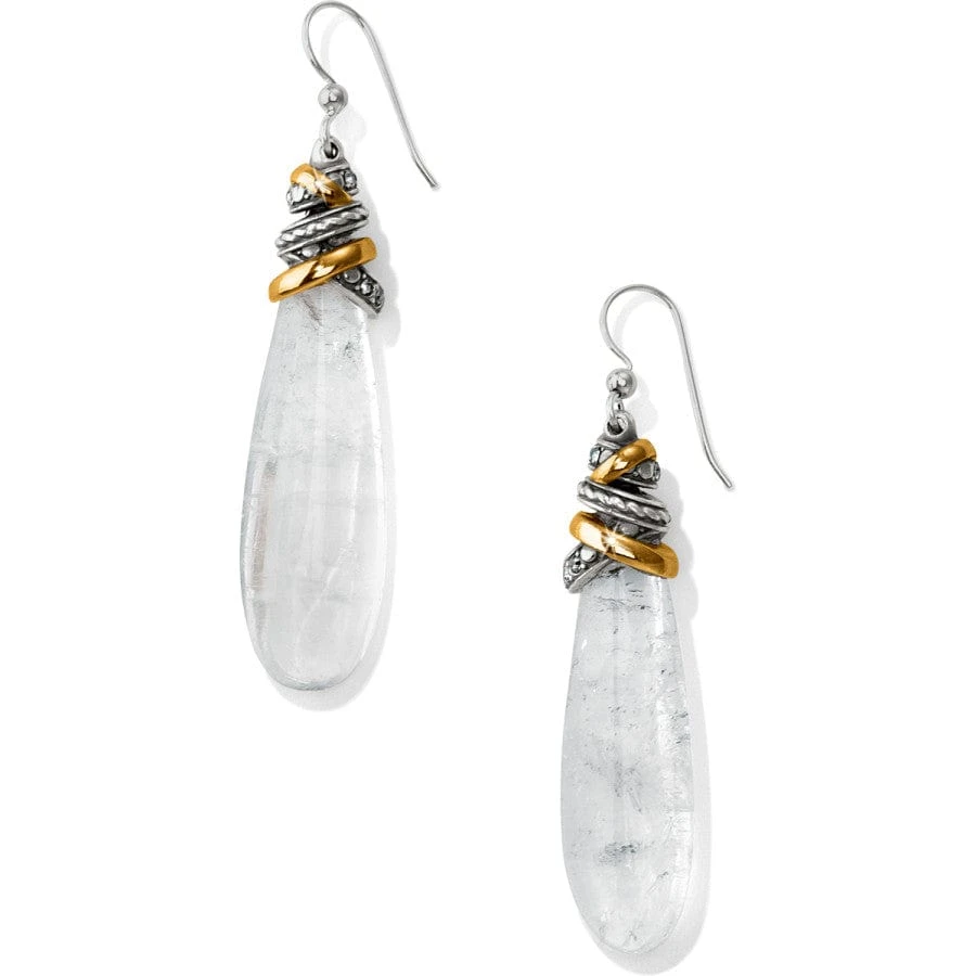 Neptune's Rings Pyramid Crystal French Wire Earrings 3 Neptune's Rings Pyramid Crystal French Wire Earrings