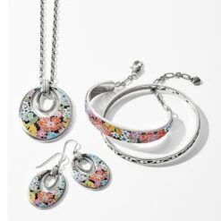 Painted Poppies Short Necklace -Jewelry&Accessories Sales painted poppies short necklace silver multi 2 d0dceb4c 3016 4a94 90b1 99c528d12c3a