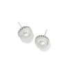 Pebble Dot Pearl Post Earrings -Jewelry&Accessories Sales pebble dot pearl post earrings silver pearl 0