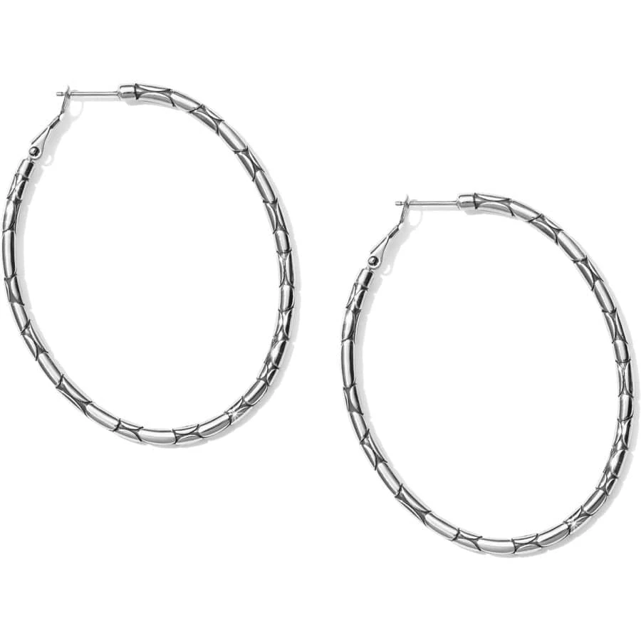 Pebble Large Oval Hoop Earrings 4 Pebble Large Oval Hoop Earrings - Image 2