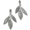 Pebble Leaf Trio Post Drop Earrings -Jewelry&Accessories Sales pebble leaf trio post drop earrings silver 0