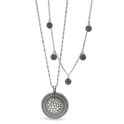 Pebble Round Droplet Necklace -Jewelry&Accessories Sales pebble round droplet necklace silver 3
