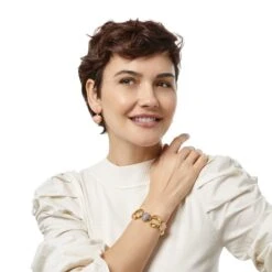 Pink Moon Link Bracelet -Jewelry&Accessories Sales pink moon link bracelet gold pink 3