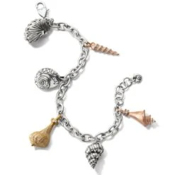 Shells Around The World Shell Charm Bracelet -Jewelry&Accessories Sales shells around the world shell charm bracelet silver gold 2 1ef78956 1cad 404c 800c a4b4ce05b1ee