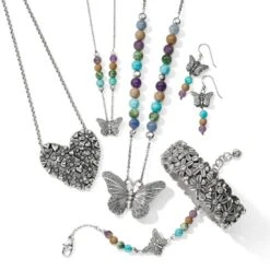 Solstice Hues Butterfly Necklace -Jewelry&Accessories Sales solstice hues butterfly necklace silver multi 2