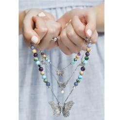 Solstice Hues Butterfly Necklace -Jewelry&Accessories Sales solstice hues butterfly necklace silver multi 3