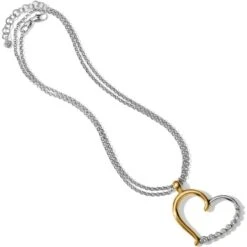 Sparkle Heart Convertible Necklace -Jewelry&Accessories Sales sparkle heart convertible necklace silver gold 2 66dd2dd6 0cfb 4e83 97d4 41ef96ee7f8b
