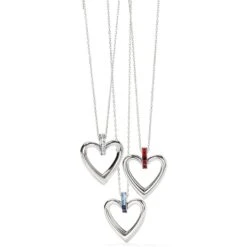 Spectrum Open Heart Necklace 14 Spectrum Open Heart Necklace -Jewelry&Accessories Sales spectrum open heart necklace silver blue 2
