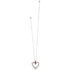 Spectrum Open Heart Necklace 20 Spectrum Open Heart Necklace -Jewelry&Accessories Sales spectrum open heart necklace silver red 1