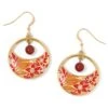 Terra Gold French Wire Earrings -Jewelry&Accessories Sales terra gold french wire earrings gold red 0